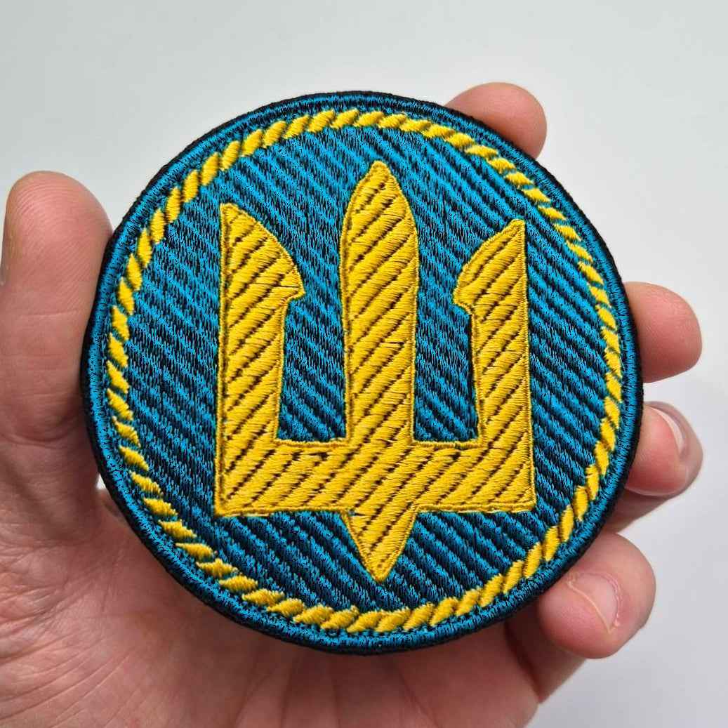 Marine Corps of Ukraine Sleeve Insignia, Light Blue Patch main photo