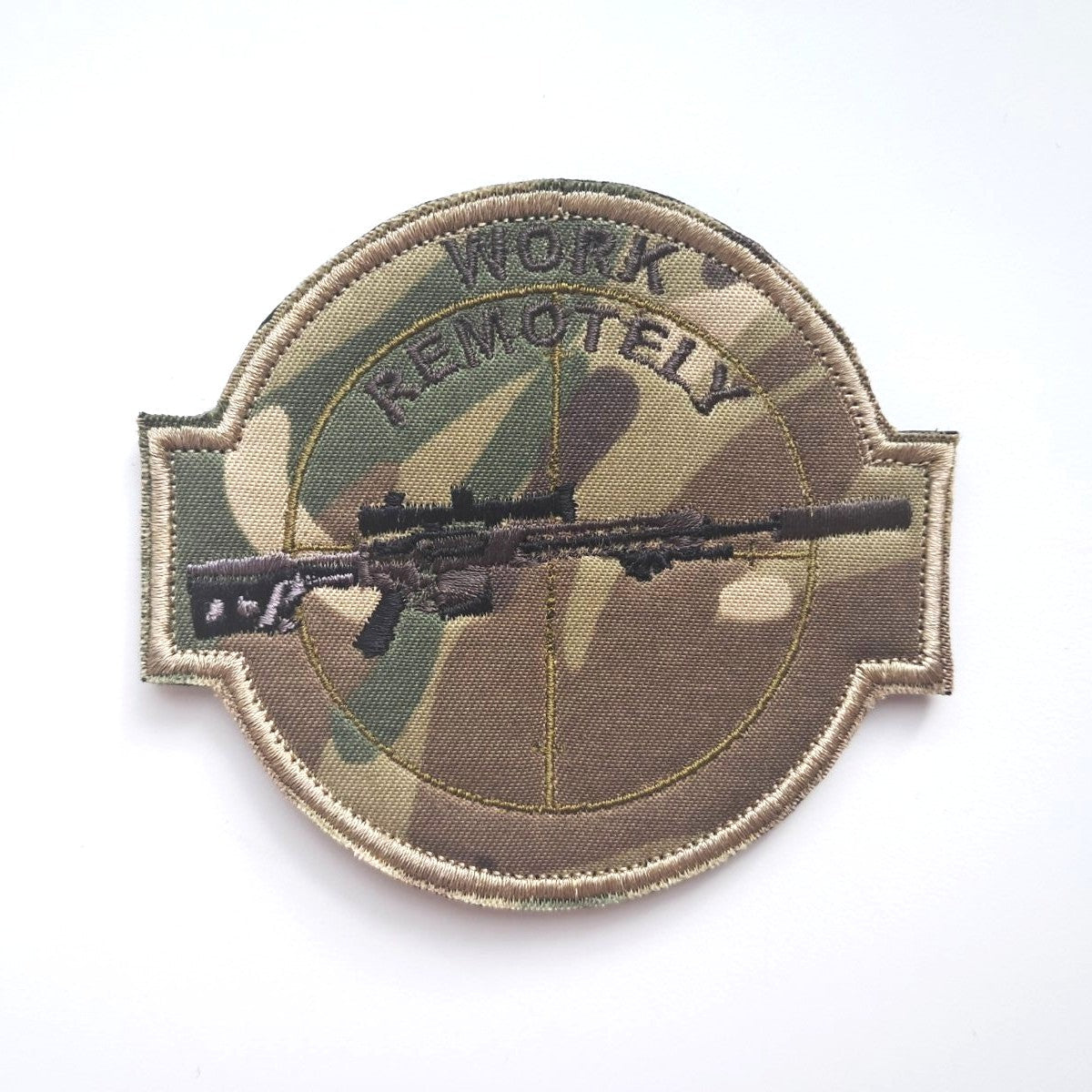 Sniper Work Remotely Multicam Morale Patch front-facing photo1