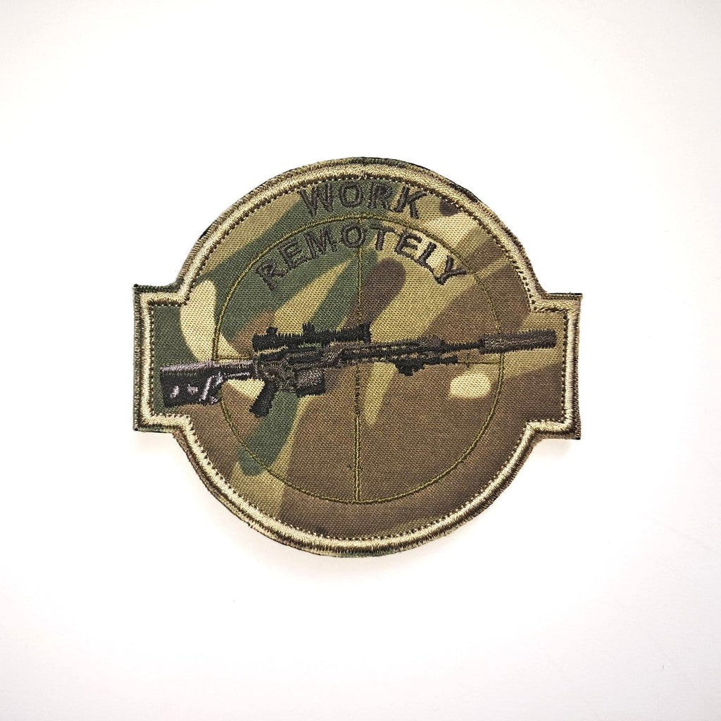 Sniper Work Remotely Multicam Morale Patch front-facing photo2