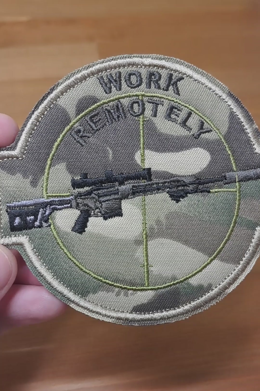 Écusson de sniper « Télétravail », Multicam, Chevron moral militaire de l'armée ukrainienne